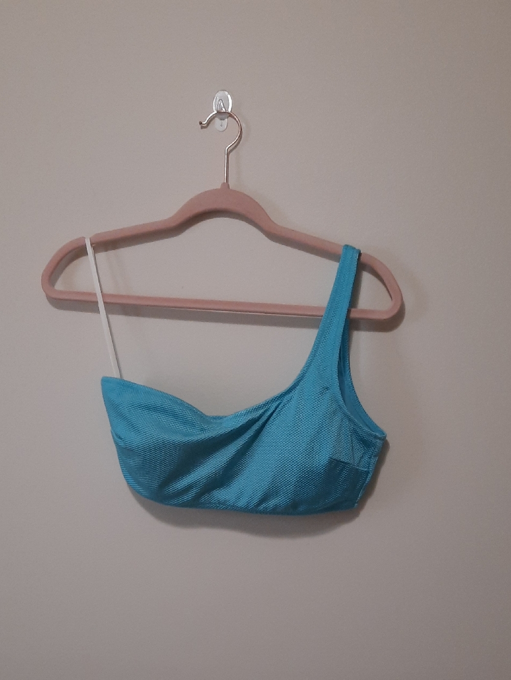 aerie One-Shoulder Blue Bikini Top